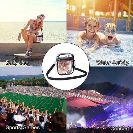 Clear Crossbody Bag, Stadium Approved Clear Purse Bag for Concerts Sports Events.