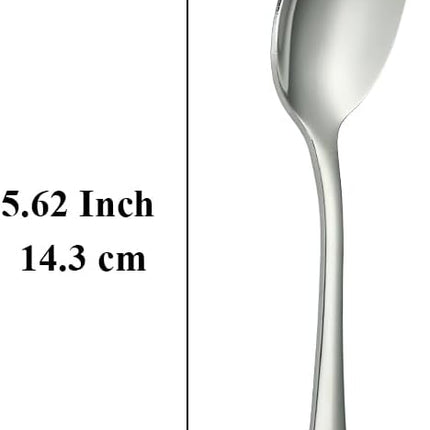 Teaspoons 12 Pieces 14cm, Stainless Steel Tea Spoon Coffee Spoons Dessert Spoons, Cutlery for Tea, Coffee, Cake, Dessert, Dishwasher Safe.