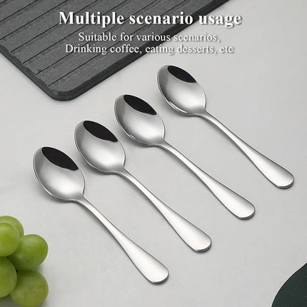 Teaspoons 12 Pieces 14cm, Stainless Steel Tea Spoon Coffee Spoons Dessert Spoons, Cutlery for Tea, Coffee, Cake, Dessert, Dishwasher Safe.