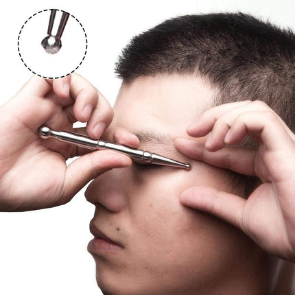 Stainless Steel Deep Tissue Massage Tool-Manual Acupuncture Pen-Trigger Point Massage Relief Pain Therapy Tools Full Body Relaxing Trigger Self-Massage Acupressure Bar (A)-A.