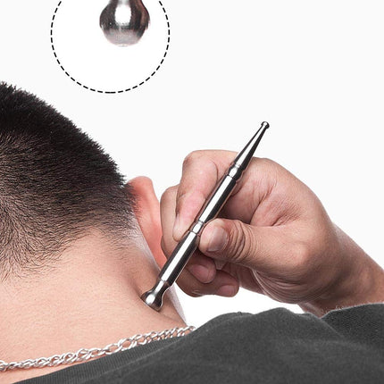 Stainless Steel Deep Tissue Massage Tool-Manual Acupuncture Pen-Trigger Point Massage Relief Pain Therapy Tools Full Body Relaxing Trigger Self-Massage Acupressure Bar (A)-A.