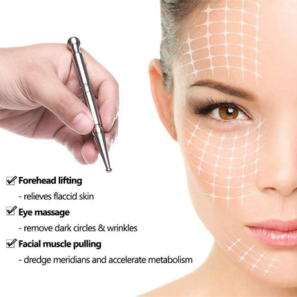 Stainless Steel Deep Tissue Massage Tool-Manual Acupuncture Pen-Trigger Point Massage Relief Pain Therapy Tools Full Body Relaxing Trigger Self-Massage Acupressure Bar (A)-A.