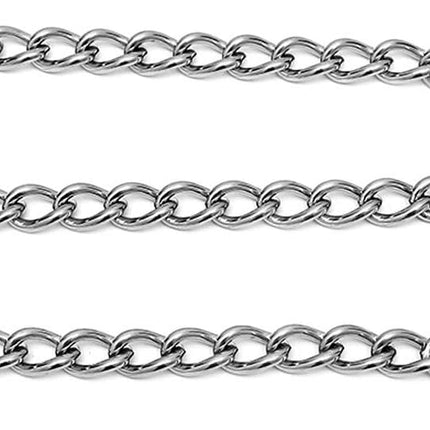 Chain Dog Training Choke Collar, 304 Stainless Steel, Total Length 20 in, 2.5 mm.