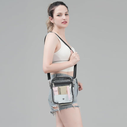 Clear Crossbody Purse Bag, Stadium Approved for Concerts, Festivals.