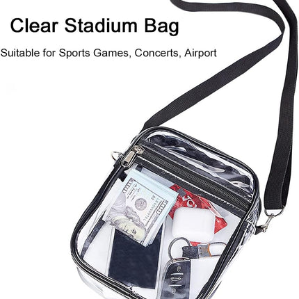 Clear Crossbody Purse Bag, Stadium Approved for Concerts, Festivals.