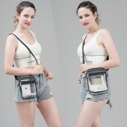Clear Crossbody Purse Bag, Stadium Approved for Concerts, Festivals.