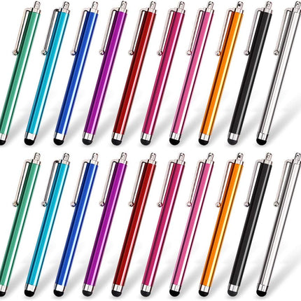 Stylus Pen Set of 20 Pack, Universal Capacitive Touch Screen Stylus Compatible with iPad, iPhone, Samsung, Kindle Touch, Compatible with All Device with Capacitive Touch Screen – 10 Color.