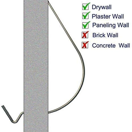 Picture Hangers Super Hooks Holds Up to 100lbs No Mark No Tools Need Easy to Hang Mirrors, Frames, Clock, Shelves, or Planters for Home Decorations Office (20).