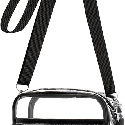 Clear Bag Stadium Approved, Clear Purse Crossbody Bag, Adjustable Shoulder Strap Clear Bags for Concerts.