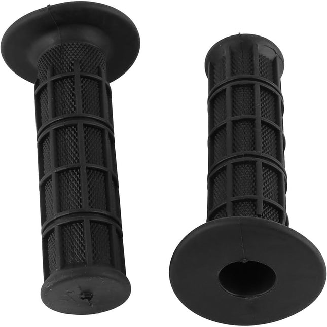 22mm 7/8" Rubber Motorcycle Handlebars Hand Grips New Black 1 Pair for for Honda Kawasaki Suzuki Dirt Bike Pit Bike(Black).