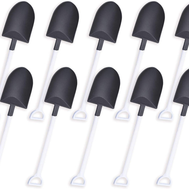 oxe Novelty Mini Shovel Shape Spoons Cute Disposable Plastic Dessert Spoons,Set of 50 (model 2).