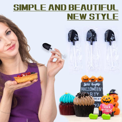 oxe Novelty Mini Shovel Shape Spoons Cute Disposable Plastic Dessert Spoons,Set of 50 (model 2).