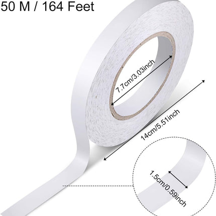 Hem Tape Double Sided Sticky Fabric Tape Each 54.6 Yards No Iron for Clothes Gluing Alterations Adhesive Tape for Fabric, Dress, Cloth(1 Piece,3/5 Inch x 164 Feet).