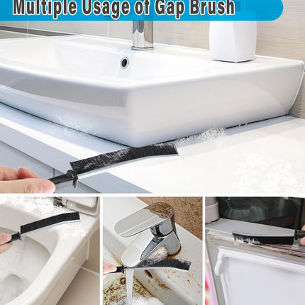 10Pcs Cleaning Brushes Set, Hard Bristle Crevice Cleaning Brush, Multifunctional Gap Cleaning Brush, Small Corner & Windows Brush, Cleaning Supplies for Groove Window Tracks Bathroom Kitchen.
