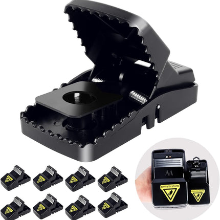 8 Packs Large Mouse Traps, High Sensitivity Rat Snap Best Mouse Traps That Work, Safe Effective Anti Rat Mice Trap Indoor Outdoor, Powerful Rodent Catcher, Easy Clean and Quick Kill Mouse.