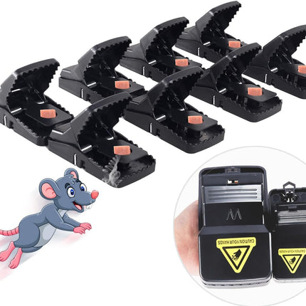 8 Packs Large Mouse Traps, High Sensitivity Rat Snap Best Mouse Traps That Work, Safe Effective Anti Rat Mice Trap Indoor Outdoor, Powerful Rodent Catcher, Easy Clean and Quick Kill Mouse.