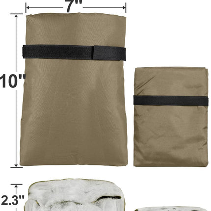 Outdoor Faucet Cover for Winter Freeze Protection 10'' x 8'', 2 Packs Khaki Thickened  Frost Free Outdoor Faucet Covers for Pipe Insulation Waterproof Insulated Spigot Backflow Cover.