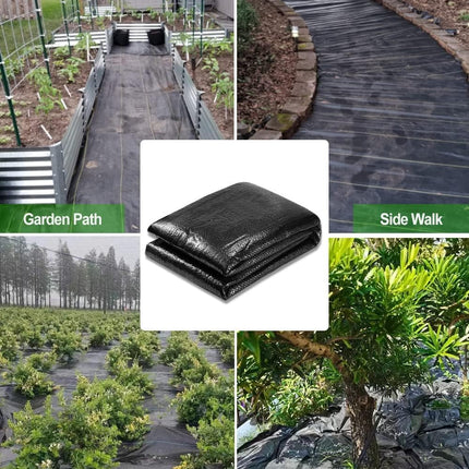2.7Ft x 66FT Landscape Fabric with 20Pcs Weed Pegs Set. 4OZ Premium PE Heavy Duty Weed Fabric, 0.8m x 20m Weed Control Blocker Non Woven Ground Cover for Patios, Garden, Flower beds, Pond.
