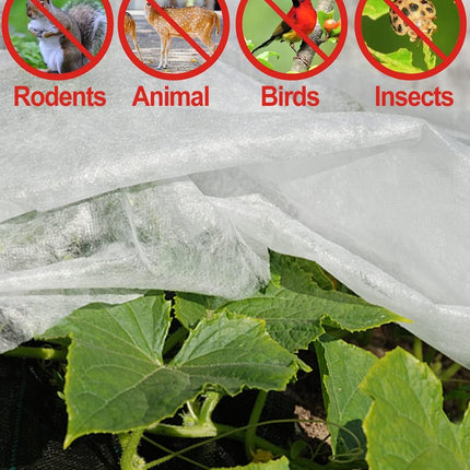 Garden Insect Mesh Netting 6.6ft x 16ft (2m x 5m),  1mm Ultra Fine Mosquito Netting Bug Netting Bird Netting Insect Barrier, 60 Mesh per Inch Plant Cover for Gardening Vegetables Fruits Tree.