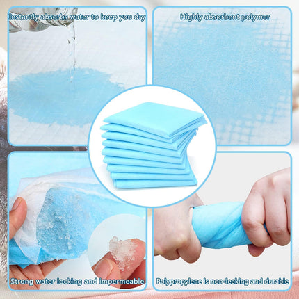 100 Pack Disposable Changing Pads, Portable Diaper Change Pad for Baby, Super Absorbent Leak-Proof Incontinence Bed Table Pee Mat for Travel and Home.