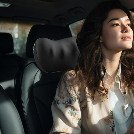 Car Neck Pillow,  Memory Foam Car Headrest Pillow with Adjustable Strap & Breathable Cover for Neck Support & Cervical Pain Relief, Ergonomic Design for Comfortable Driving Travel Office Home.