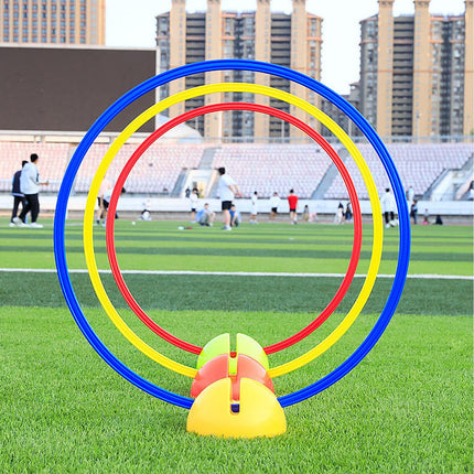 Speed and Agility Training Rings,  12Pcs 12" Multifunction Ring Toss Game Rings, Speed Agility Tennis Soccer Basketball Aid for Hurdles Exercise Fitness Workouts Obstacle Course Challenges.