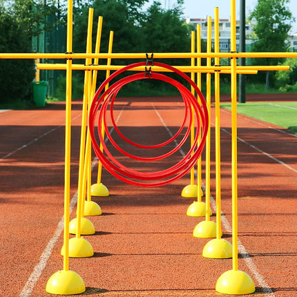 Speed and Agility Training Rings,  12Pcs 12" Multifunction Ring Toss Game Rings, Speed Agility Tennis Soccer Basketball Aid for Hurdles Exercise Fitness Workouts Obstacle Course Challenges.