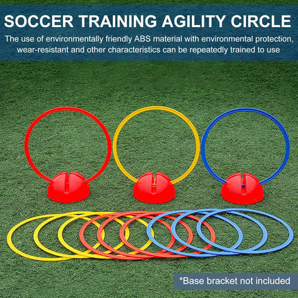 Speed and Agility Training Rings,  12Pcs 12" Multifunction Ring Toss Game Rings, Speed Agility Tennis Soccer Basketball Aid for Hurdles Exercise Fitness Workouts Obstacle Course Challenges.