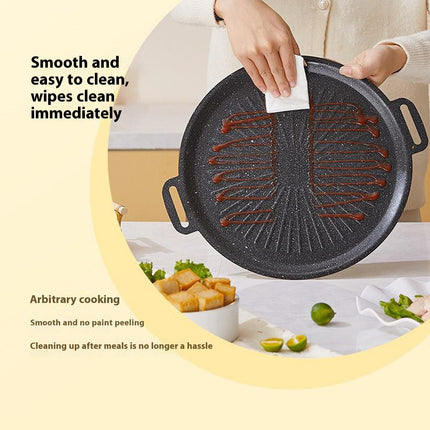 Grill Pan, 12.6" Maifan Non-Stick BBQ Indoor & Outdoor Grill Pan for Searing, Grilling, and Cooking Meats & Vegetables, Even Heating (12.6 Inch).