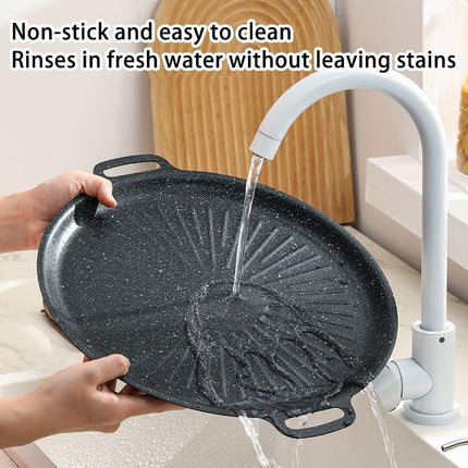 Grill Pan, 12.6" Maifan Non-Stick BBQ Indoor & Outdoor Grill Pan for Searing, Grilling, and Cooking Meats & Vegetables, Even Heating (12.6 Inch).