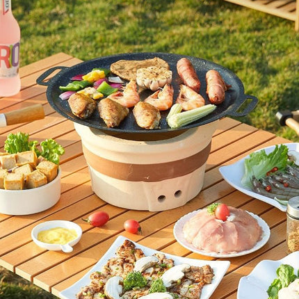 Grill Pan, 12.6" Maifan Non-Stick BBQ Indoor & Outdoor Grill Pan for Searing, Grilling, and Cooking Meats & Vegetables, Even Heating (12.6 Inch).