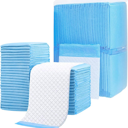 40 Pack Disposable Changing Pads,  Portable Diaper Change Pad for Baby, Super Absorbent Leak-Proof Incontinence Bed Table Pee Mat for Travel and Home (40, Blue, L).