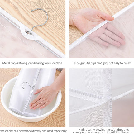 Hanging Handbag Purse Organizer,  2 Pack Transparent Hanging Closet Organizer with 8 Pockets, Washable Dust Proof Nylon Storage Bag for Closet and Wardrobe.