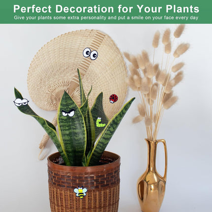 Cute Plant Magnets - Funny Cartoon Eyes, Unique Lover Gifts, Lightweight & Safe Halloween and Christmas Decoration, Indoor Accessories for Office - Give Your Plants Personality.