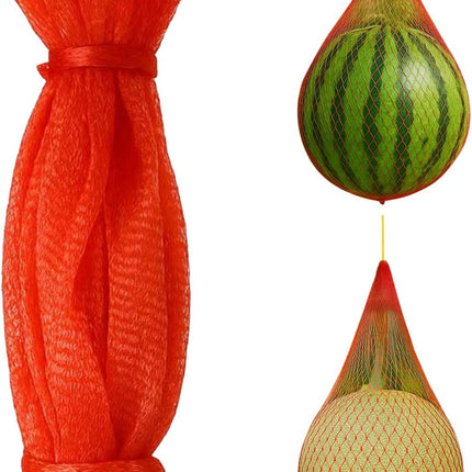 Melon Hammock Watermelon Nets, 100 Pack Heavy Duty Reusable Melon Cradle, Hanging Watermelon Mesh Bags with Drawstring for Garden Trellis, Vertical Growing Support, Melons, Honeydew, Pumpkins.