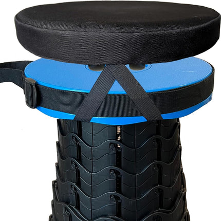 Thick Seat Cushion for Telescopic Stools, Collapsible Stool Chair Pads with Thickened Memory Foam, Fits All Round Retractable Folding Stools (Cushion Only).