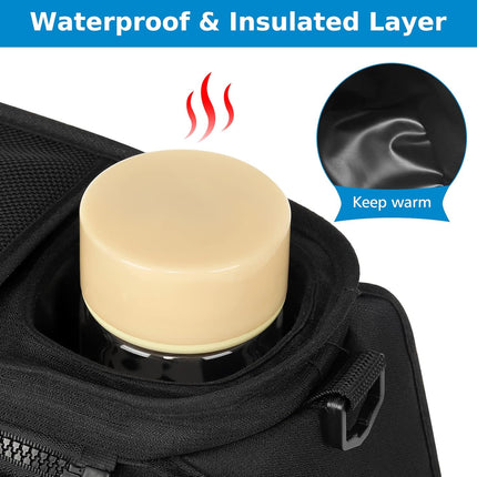 Universal Stroller Organizer with Insulated Cup Holder Detachable Phone Bag and Shoulder Strap,Stroller Bag Caddy Organizer Accessories Fits for Uppababy, Baby Jogger, Britax Strollers.