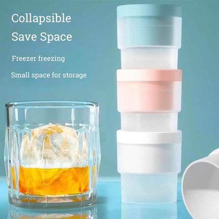 Large Ice Ball Molds 6 PCS - Silicone Spherical Ice Cube Trays for Whiskey, Cocktails, Cold Drinks - Freezer Safe Ice Maker for Refrigerator & Baby Food Storage.