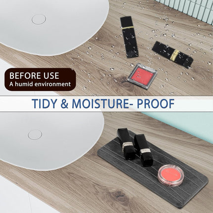 3PCS Water Absorbing Stone Tray, Fast Drying Stone Sink Tray, Stones Soap Trays, Water Absorbent Diatomite Trays, Diatomite Coasters for Kitchen Sink Bathroom Counter, Hand Soap Dish & Holders.