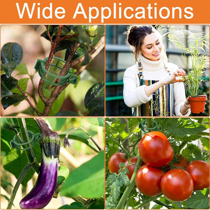 Tomato Clips for Climbing Plants, 300 Pcs Reusable Plastic Tomato Plant Clips for Climbing Plants,Tomato Trellis Clips for Plants Support.