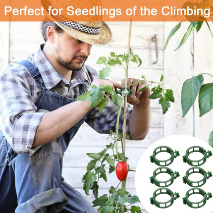 Tomato Clips for Climbing Plants, 300 Pcs Reusable Plastic Tomato Plant Clips for Climbing Plants,Tomato Trellis Clips for Plants Support.