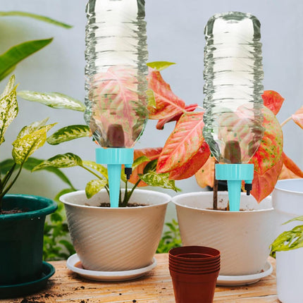 8 Pack Self Watering Spikes, Automatic Plant Irrigation Drippers, Plastic Self Watering Device with Adjustable Control Valve for Indoor & Outdoor Plants and Flowers, Easy to Install.