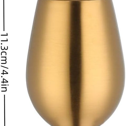 Stemless 17 OZ Tumbler Wine Glasses Set of 4, 304 Stainless Steel Cups for Home Restaurants Bars Outdoor, Gift Essentials and Dishwasher safe(Gold).