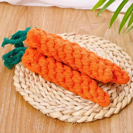12 PCS Carrot Dog Rope Toys for Dogs, Durable Chew Toys for Aggressive Chewers, Entertainment & Interaction, Teeth Cleaning and Chewing, All-Cotton.