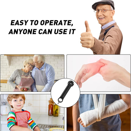 Jar Opener Bottle Opener for Seniors with Arthritis, Multi Retractable Magnetic Can Opener, Jar Grippers for Opening Jars, Kitchen Gadgets for Weak Hands and Senior Arthritis (Black).