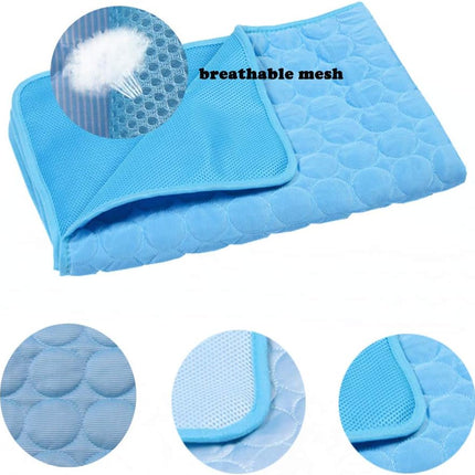 Pet Cooling Mat for Dogs, Pet Dog Self Cooling Pad, Ice Silk Self Cooling Mat Sleep Pad Foldable and Washable Summer Cool Mat Blanket for Cats, Kennels, Crates and Beds (Medium(23.6"*19.7")).
