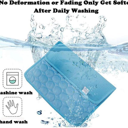 Pet Cooling Mat for Dogs, Pet Dog Self Cooling Pad, Ice Silk Self Cooling Mat Sleep Pad Foldable and Washable Summer Cool Mat Blanket for Cats, Kennels, Crates and Beds (Medium(23.6"*19.7")).