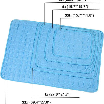 Pet Cooling Mat for Dogs, Pet Dog Self Cooling Pad, Ice Silk Self Cooling Mat Sleep Pad Foldable and Washable Summer Cool Mat Blanket for Cats, Kennels, Crates and Beds (Medium(23.6"*19.7")).