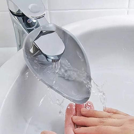 Faucet Extender - Sink Handle Extender, Safe Fun Bathroom Hand-Washing Solution for Babies, Toddlers, Kids, Teach Your Kids Good Sanitation Habits(Grey).