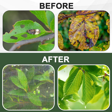 1Pack 10 * 10FT Large Fruit Tree Netting Bags with Zipper and Drawstring, Bird Netting for Blueberry Bushes and Apple Tree, Garden Netting Cover Safeguard Plant from Birds, Pest and Deer.